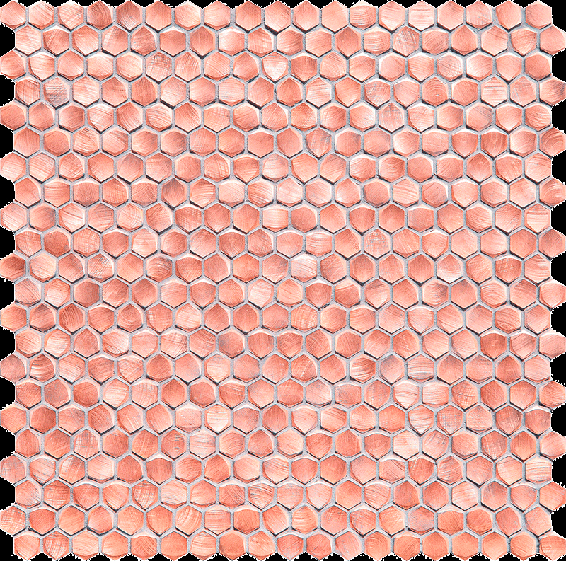 Tubadzin Elements Drops Metal Rose Hex mozaik 30,2x30 cm