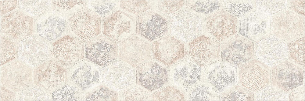 Valore Valletta Beige DC Hexa 3D dekorcsempe 25 x 75 cm