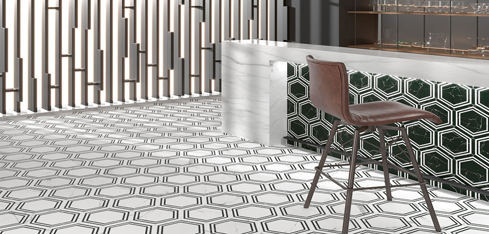 Vogue Hex Atlantic Kőhatású járólap | Csempék és Mozaikok